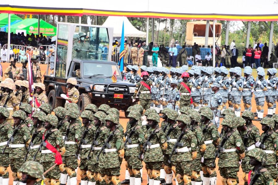 President's Convey and UPDF Soldiers